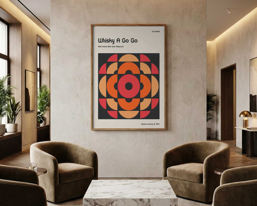 Whisky en Go Go retro Poster