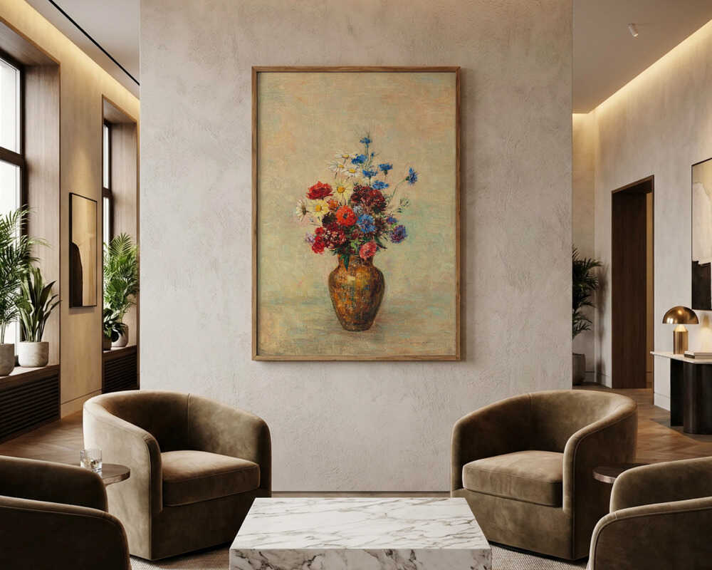 Blomster I Vase Plakat