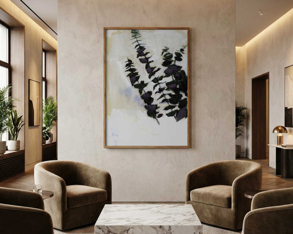 Abstract Purple Foliage Poster