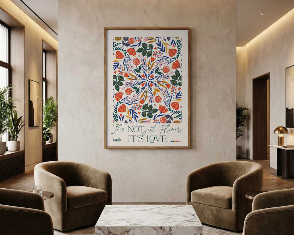 Vibrant Flower Mandala Poster