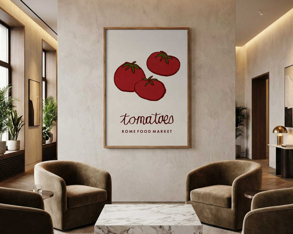 Friske Markeds-tomater Plakat