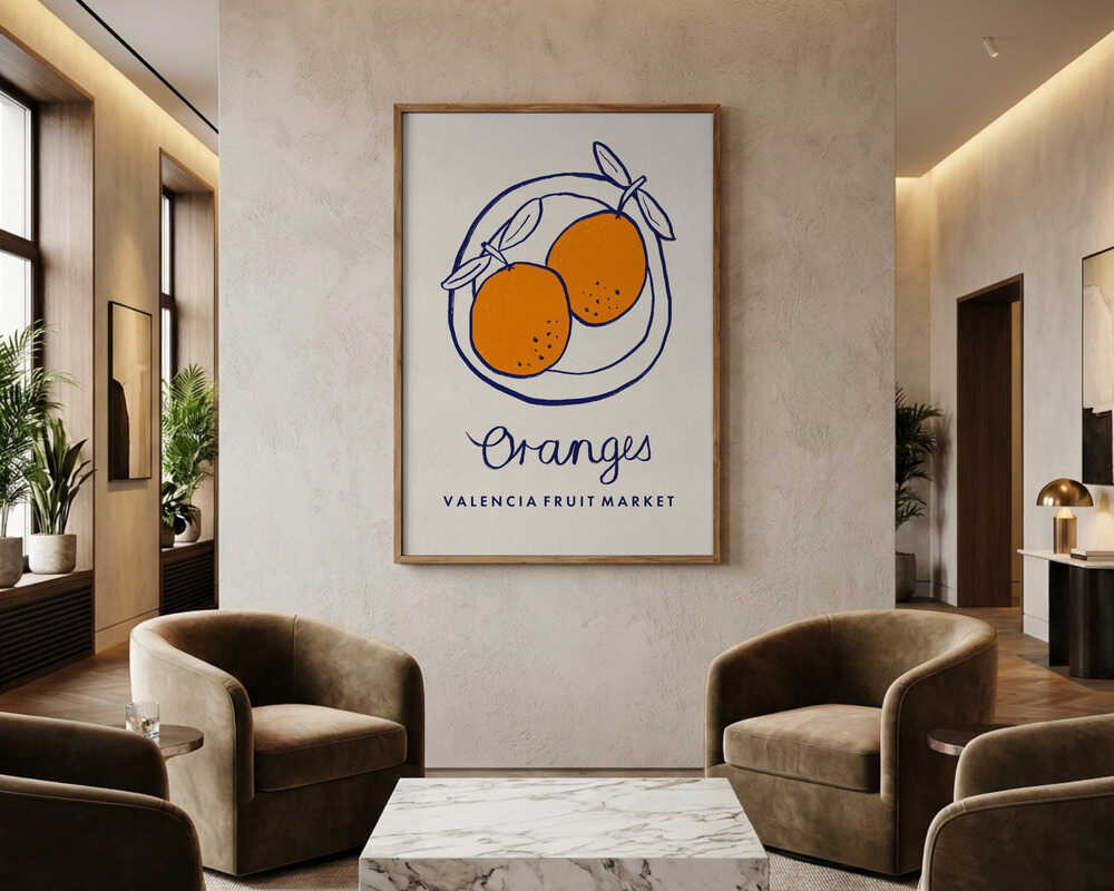 Valencia Marked Appelsiner Plakat