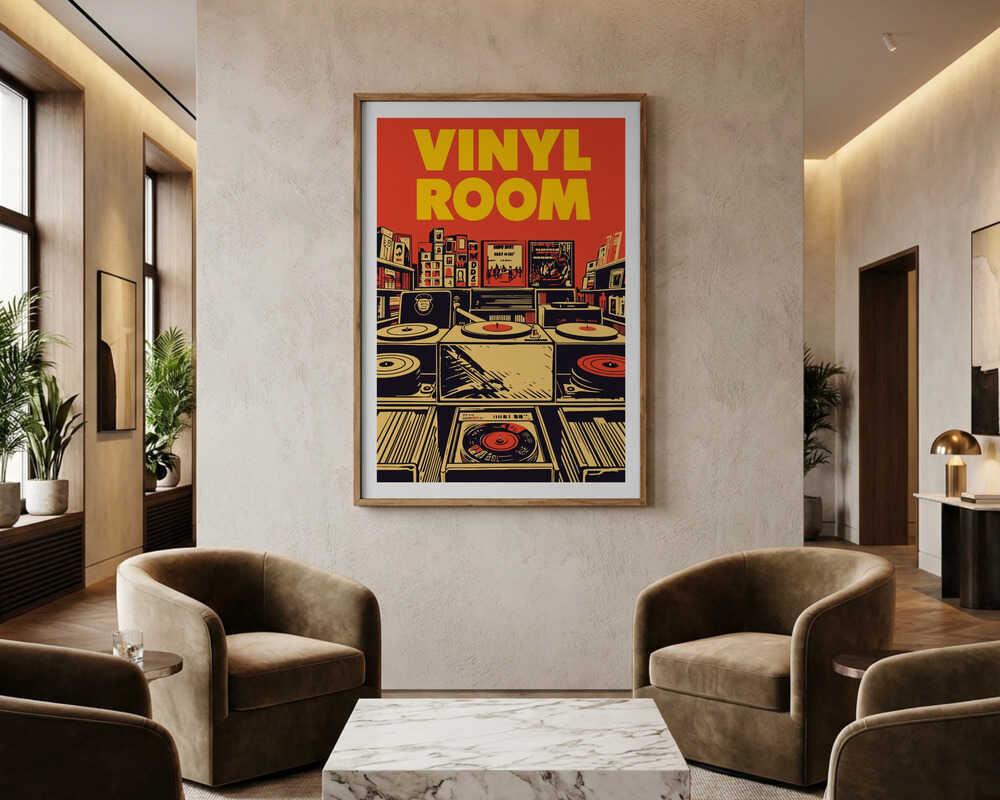Retro Vinylbutik Plakat