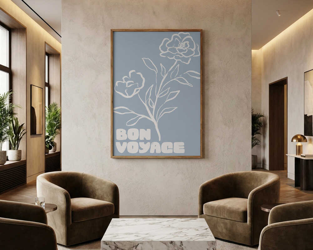 Bonvoyage (blå) Poster