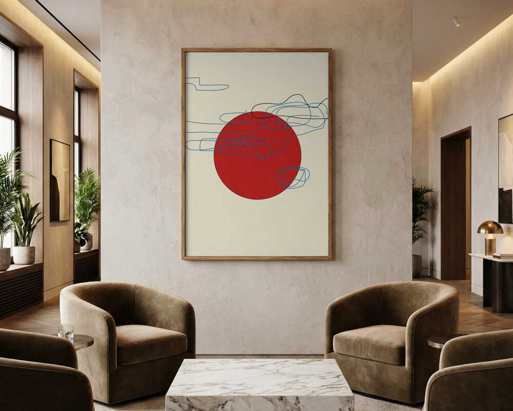 Djärva röda cirklar Poster