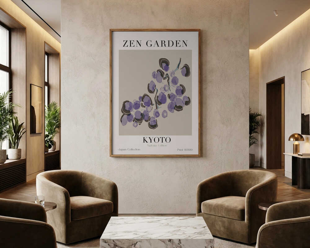 Serene Blomsterlandskab Plakat
