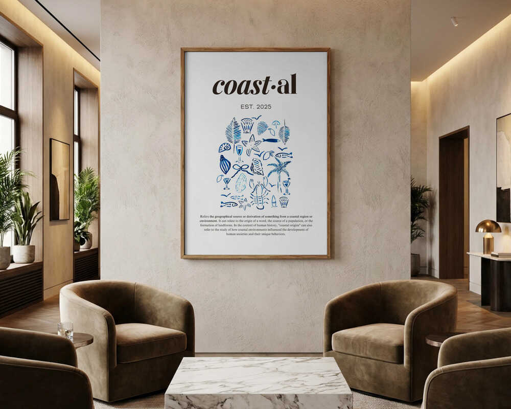 Blå Kustkollektion Poster