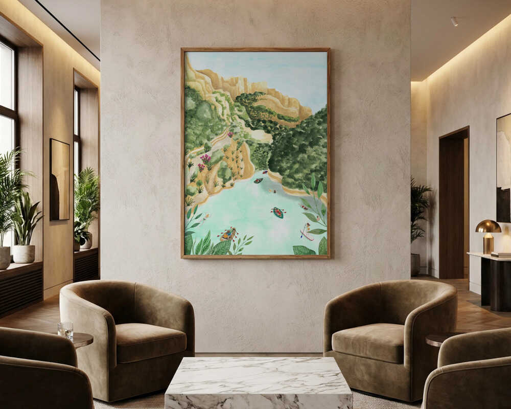 Naturskön kanjonflod Poster