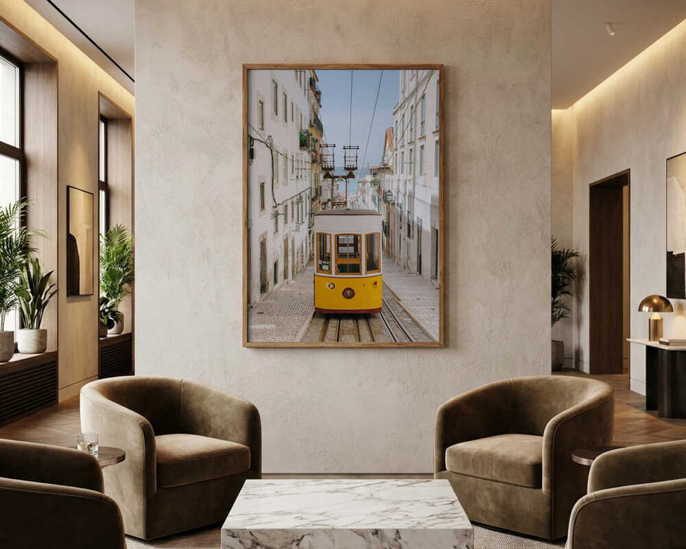 Ikonisk spårvagns från Lissabon Poster