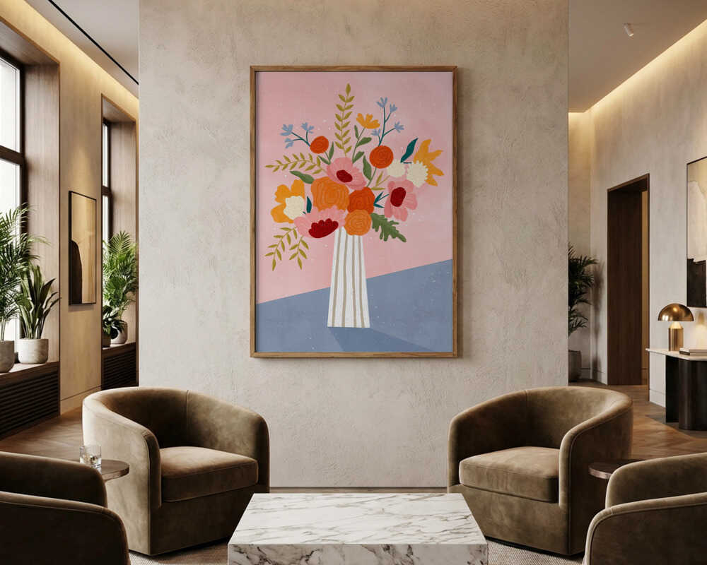 Modern Floral Arrangement Poster
