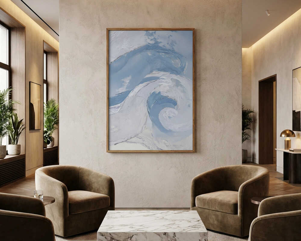 Swirling Blue Ice Poster