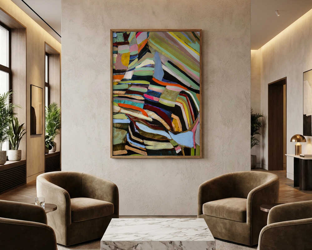 Vibrant Abstract Layers Poster