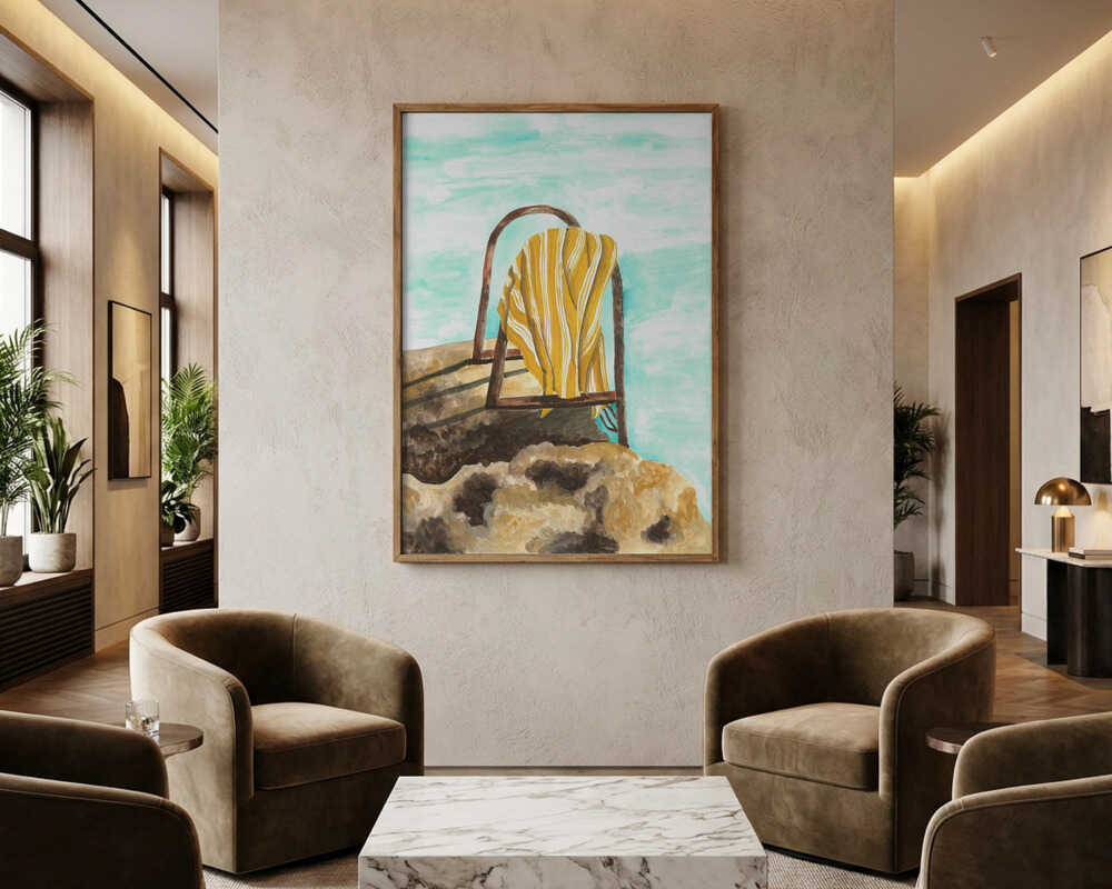 Coastal Beach Towel Poster