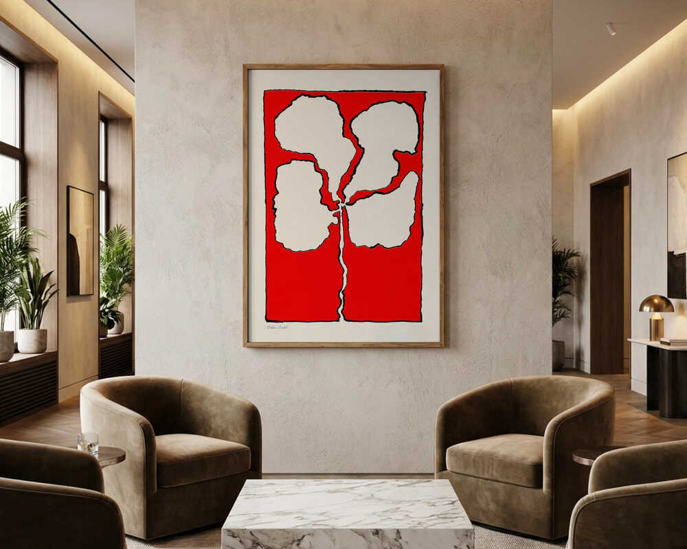 Röda blommor Poster