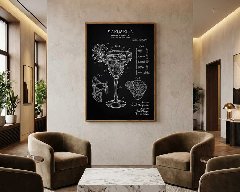 Margarita Cocktail Patent Poster