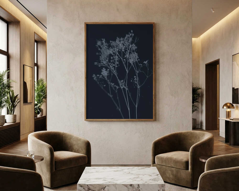 Indigo Botanical Grace Poster