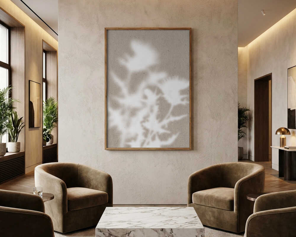 Soft Botanical Shadows Poster