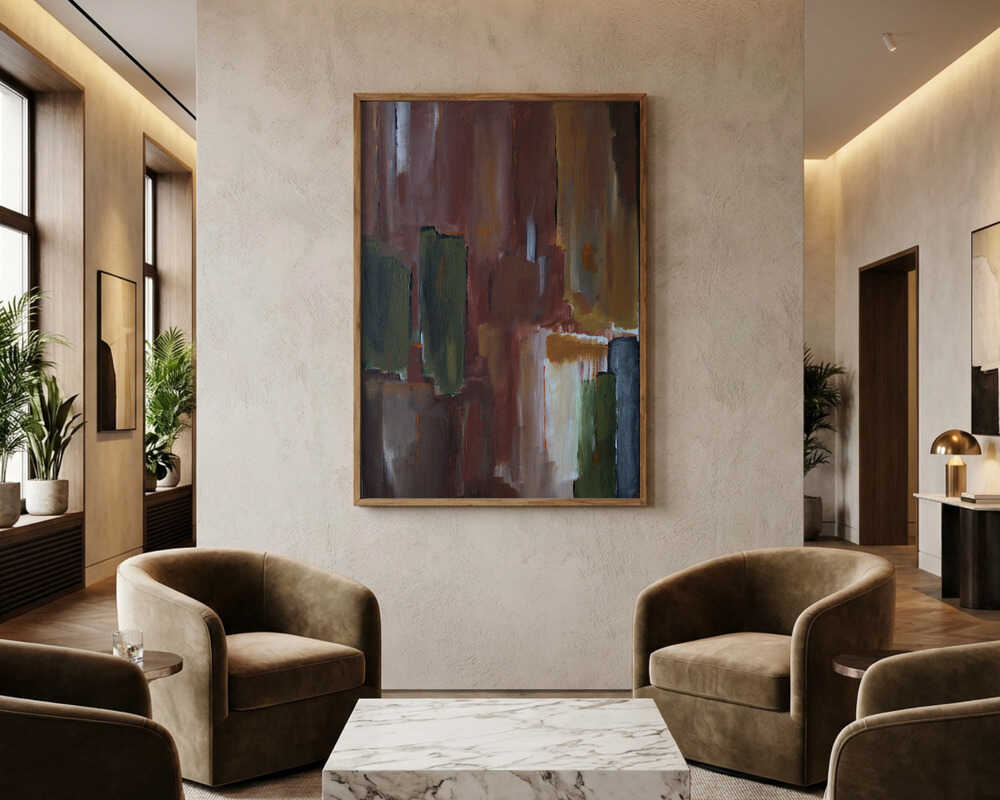 Muted Cityscape Abstract Poster