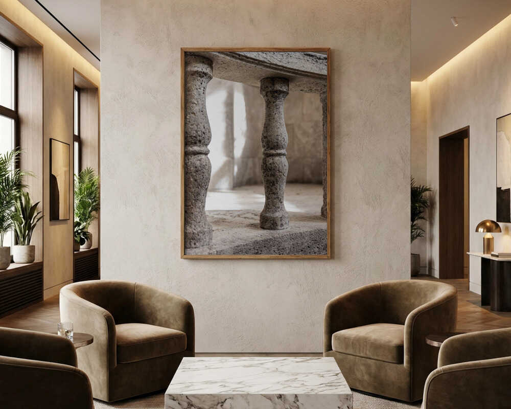 Klassisk Balustrade-Plakat i Stenlook