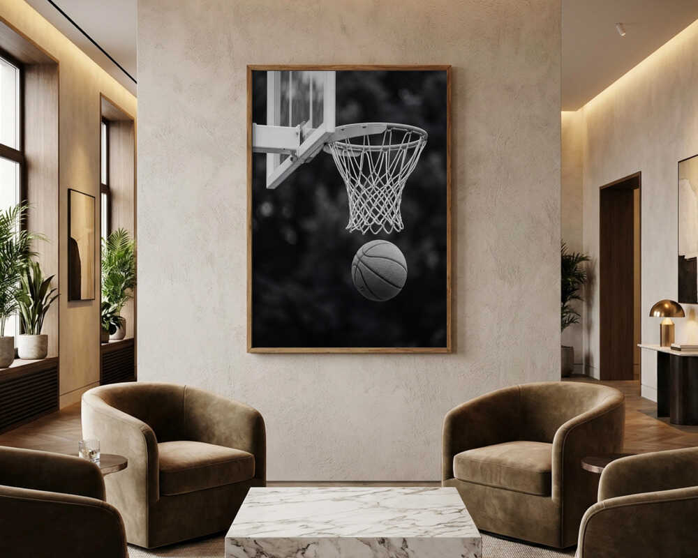 Basketball Hoop Shot Poster
