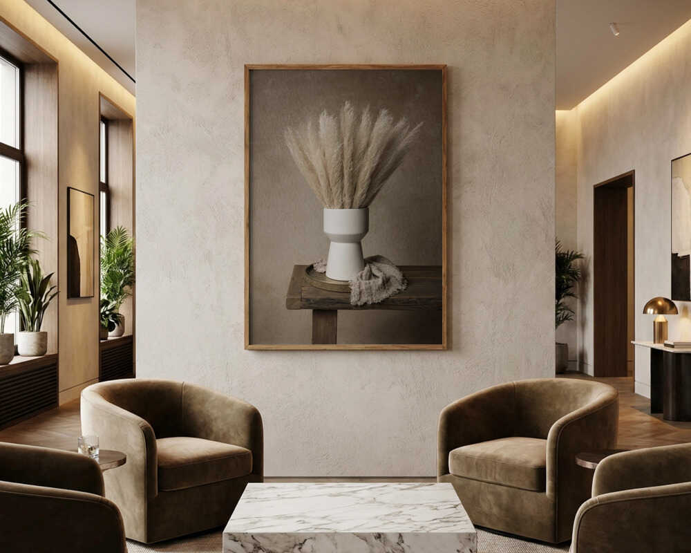 Moderne Pampas Stilleben Plakat