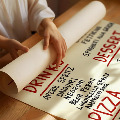 Italian Menu Poster