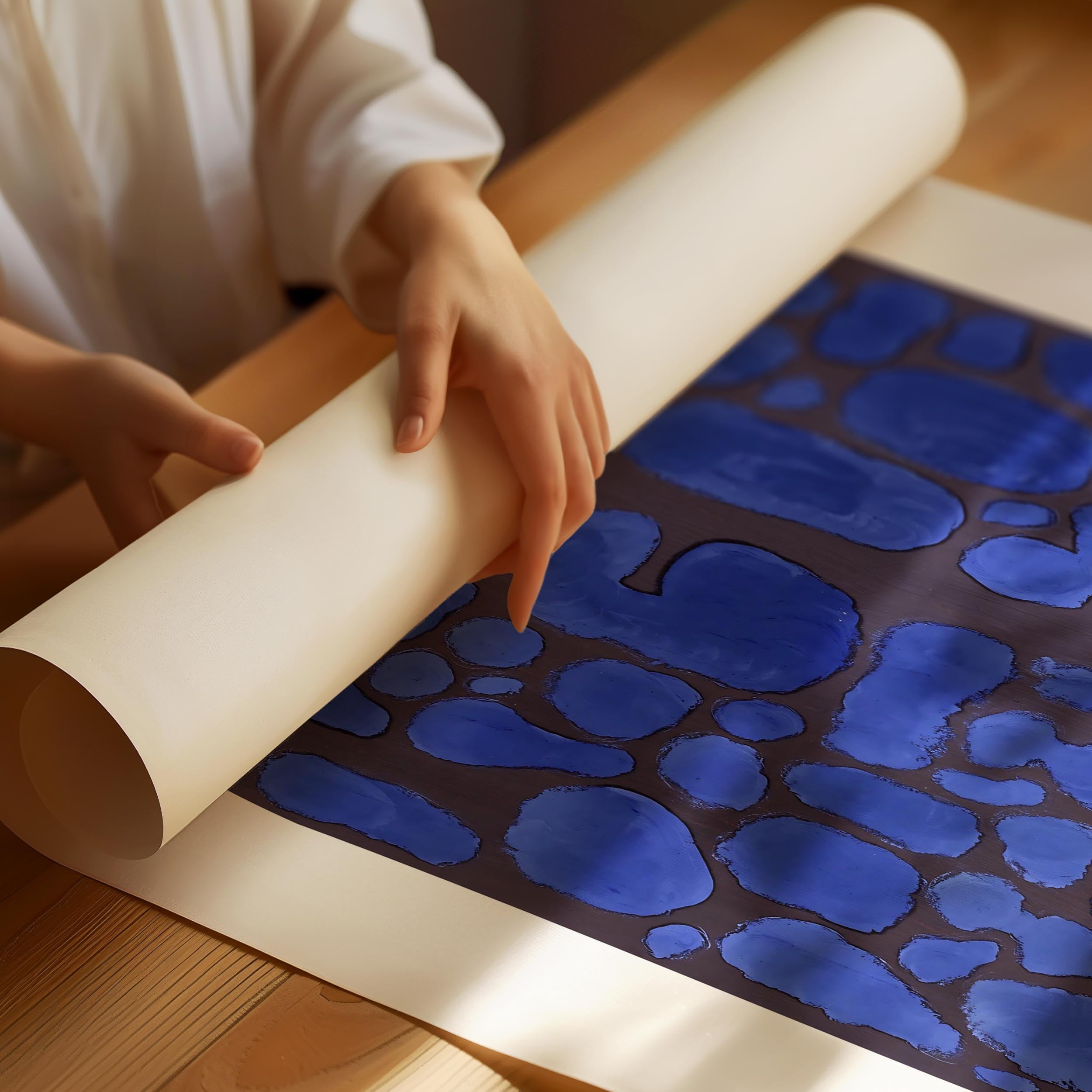 Paul Klee – Abstrakt affisch Blått – Kväll i skogen