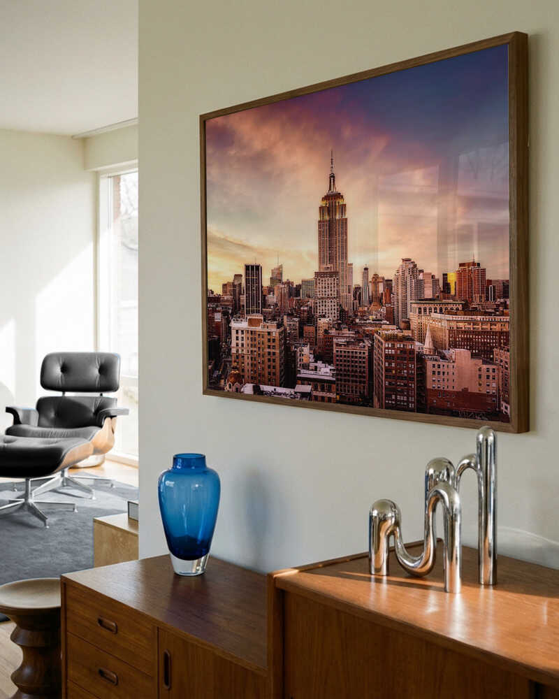 Midtown solnedgångs Poster