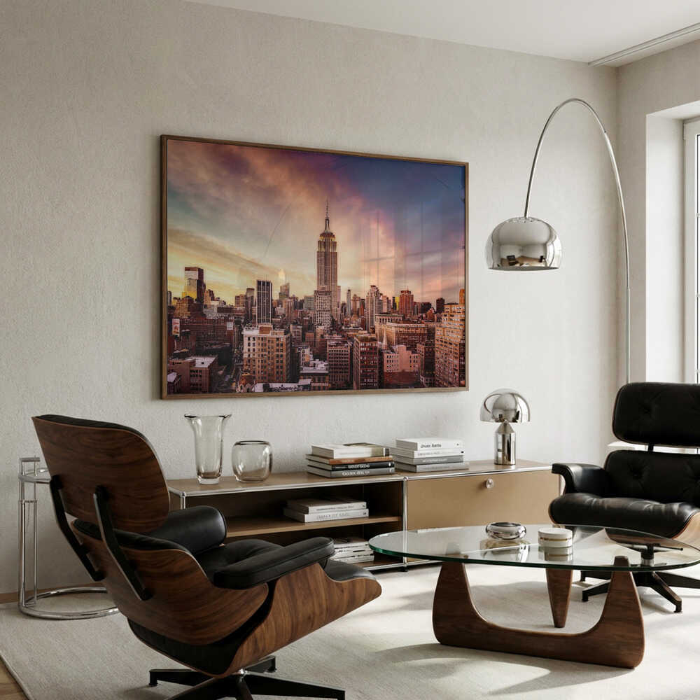 Midtown solnedgångs Poster