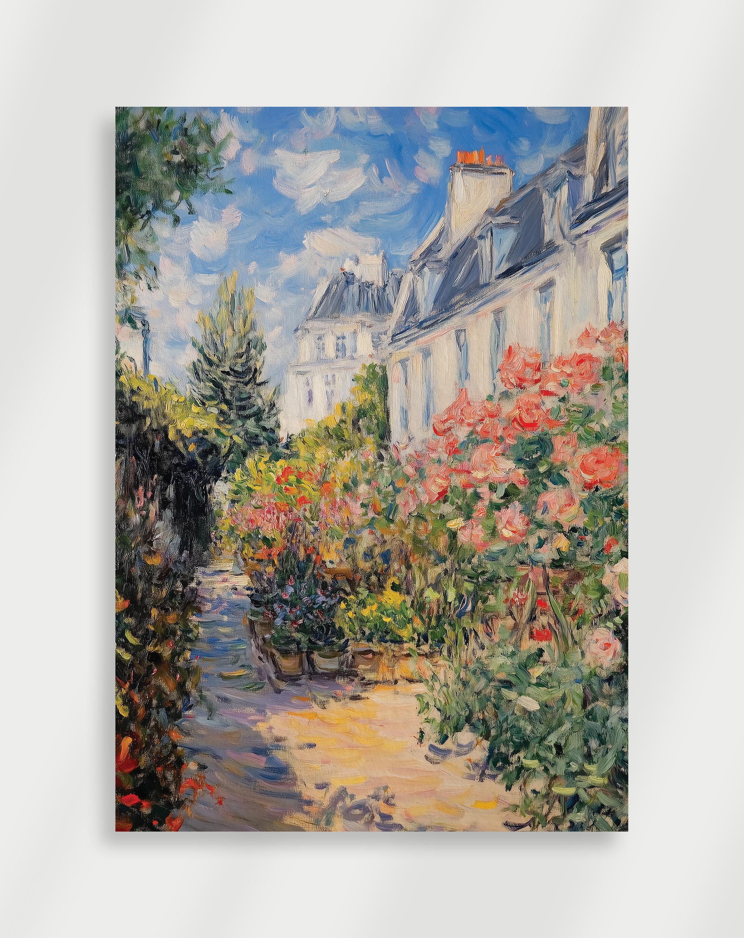 Målning av en trädgård, poster