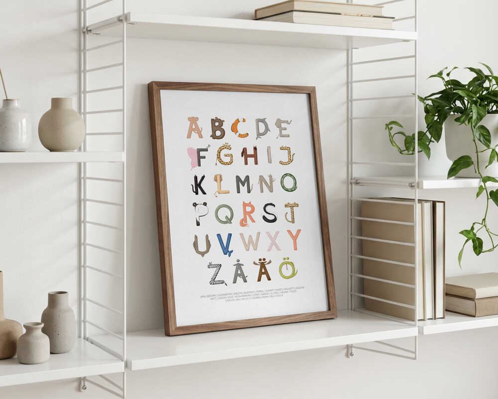 Djurbokstäver Poster