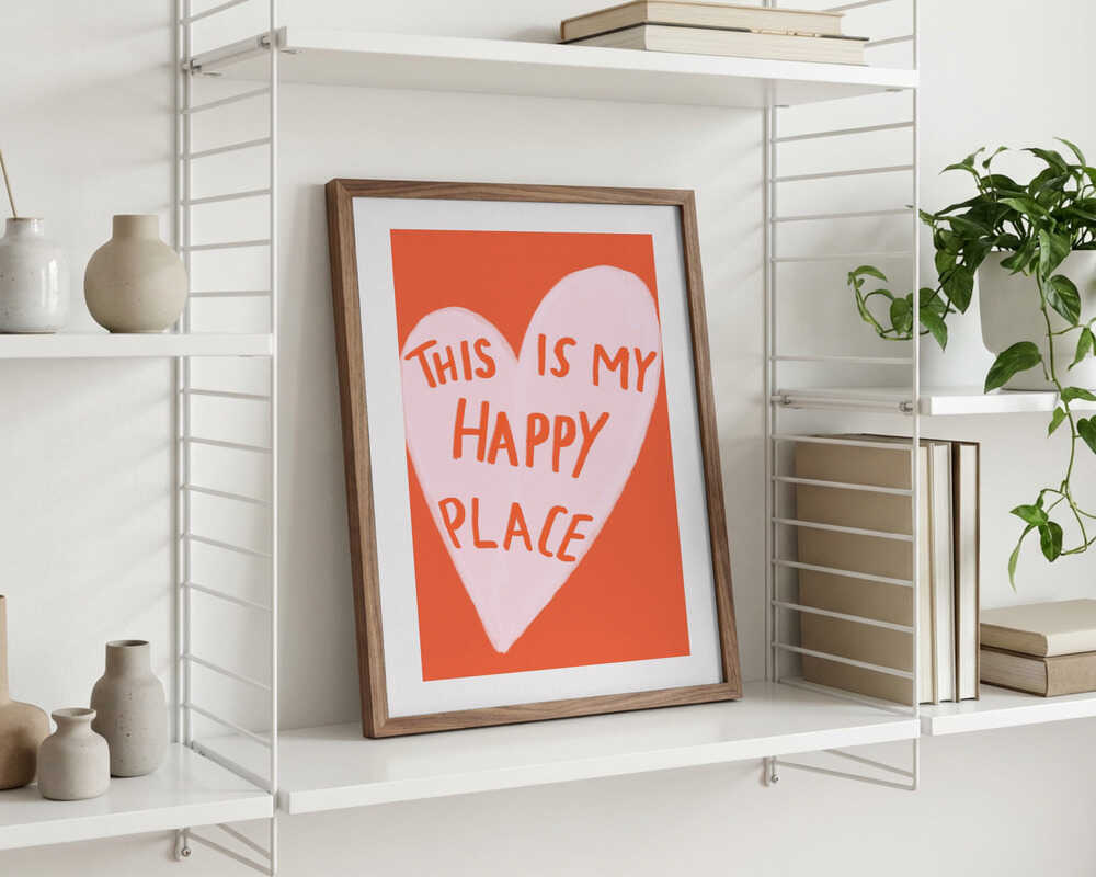 Glad hjärta Poster