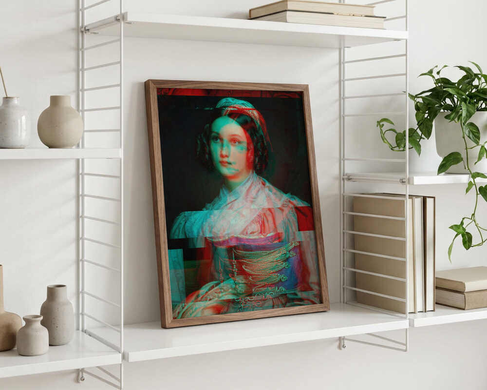 Felaktigt porträtt av kvinna