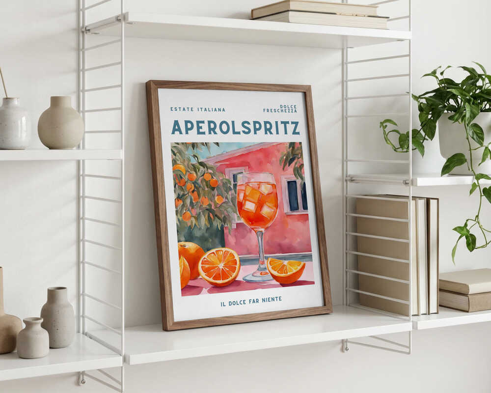 Aperol Spritz, Akvarell, Frisk