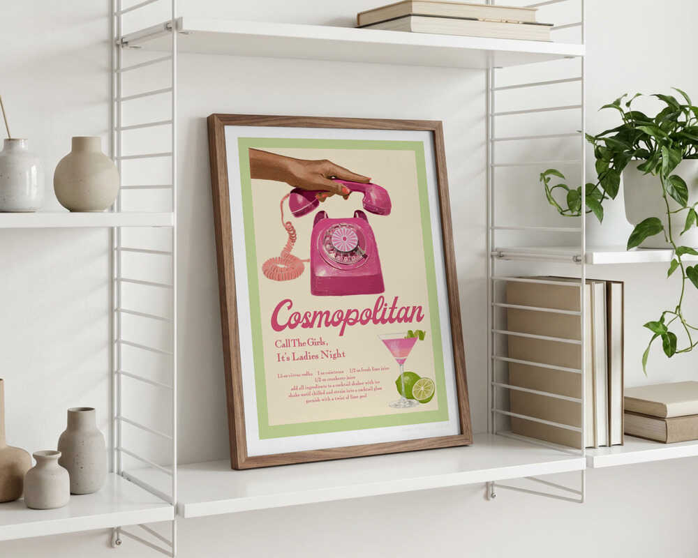 Jlr Cocktails Cosmopolitan Poster