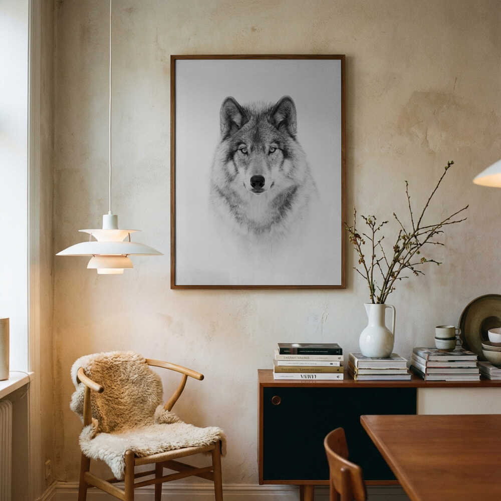 Porträtt av en skogsvarg Poster