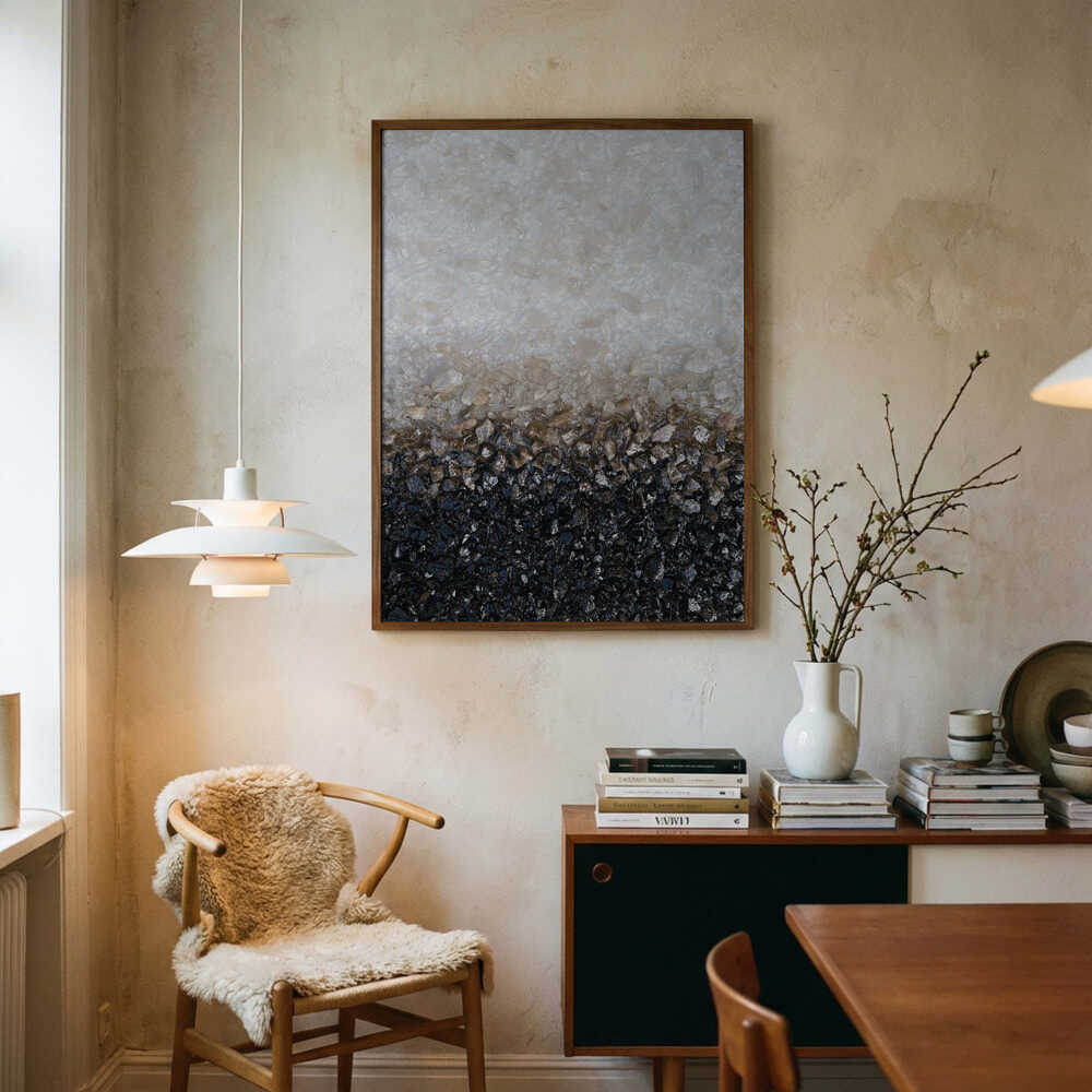 Krossat sten-gradient Poster