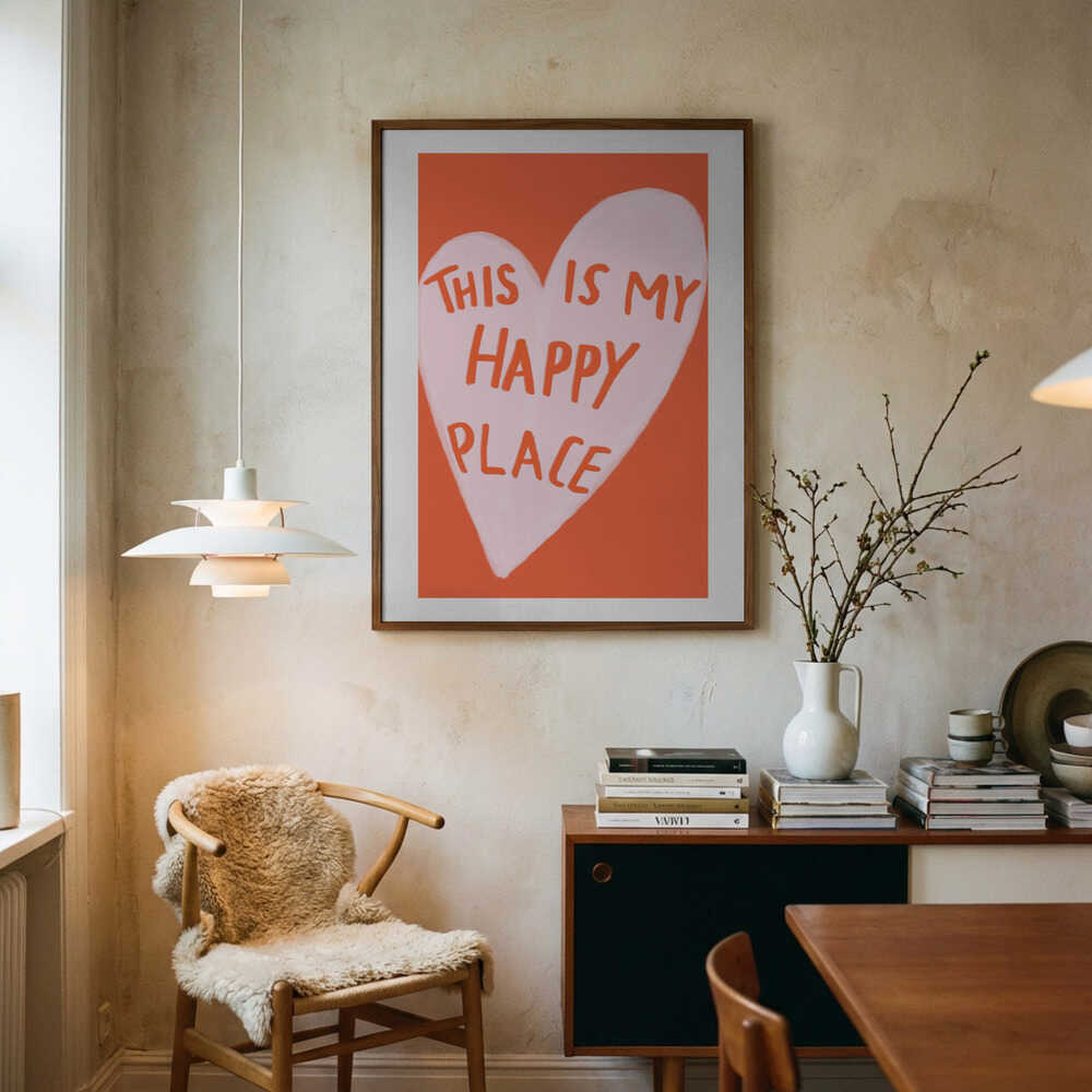 Glad hjärta Poster