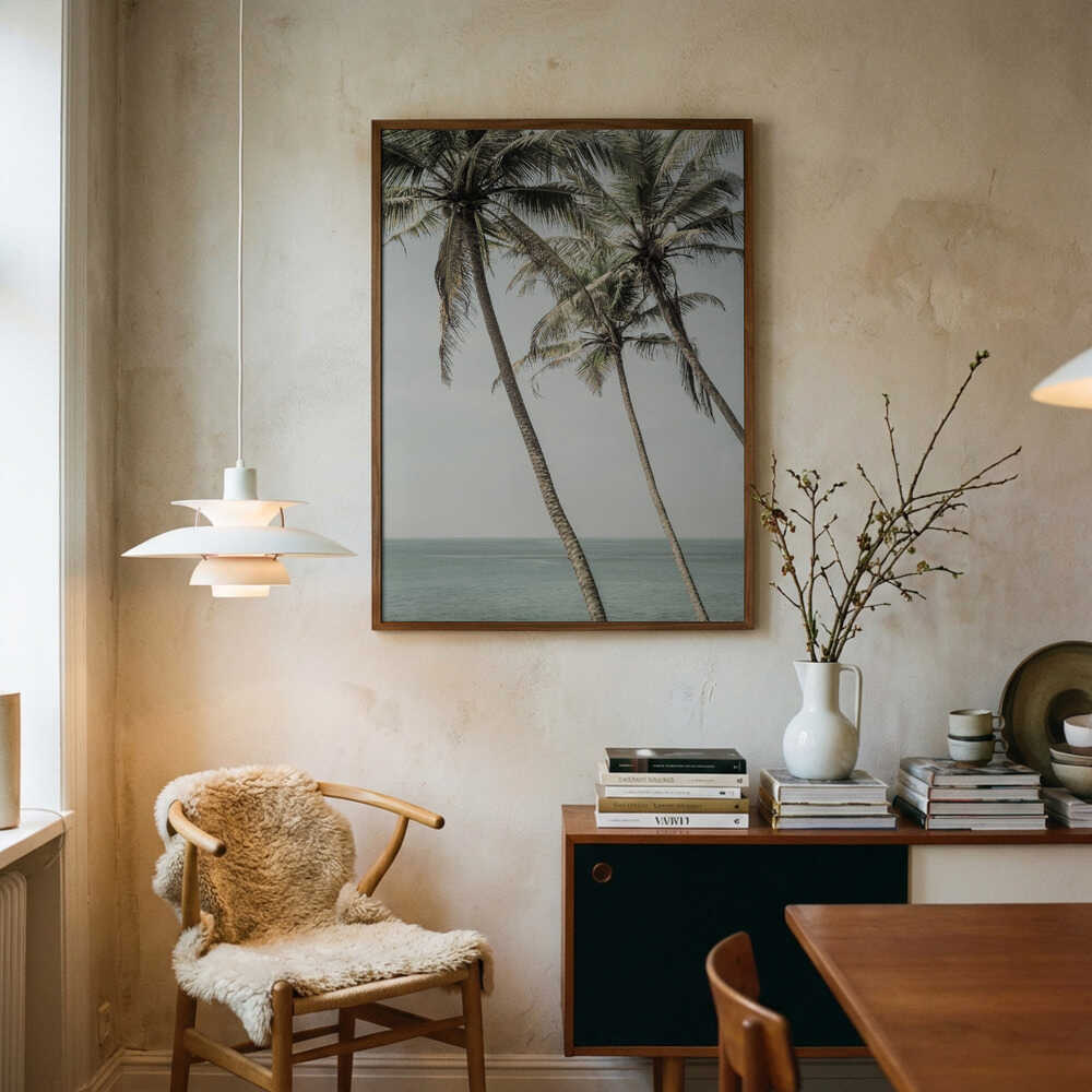 Ocean Breeze Palms Poster