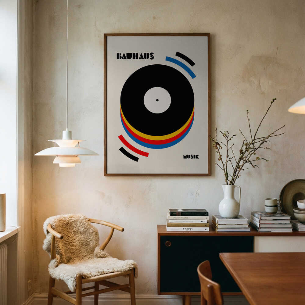 Abstrakt musik vinylplakat