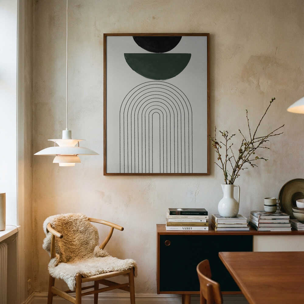 Bågformade geometriska mönster Poster