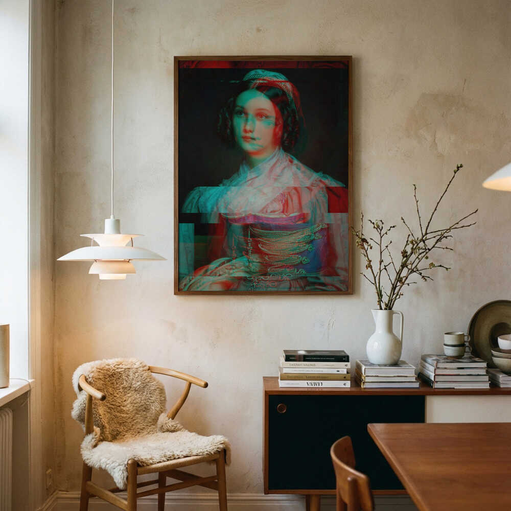 Felaktigt porträtt av kvinna