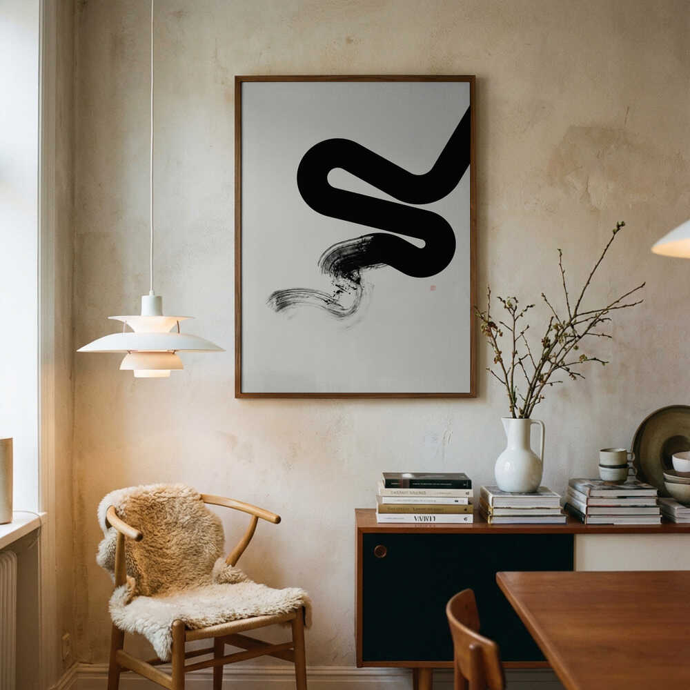 Zen-penseldrags Poster