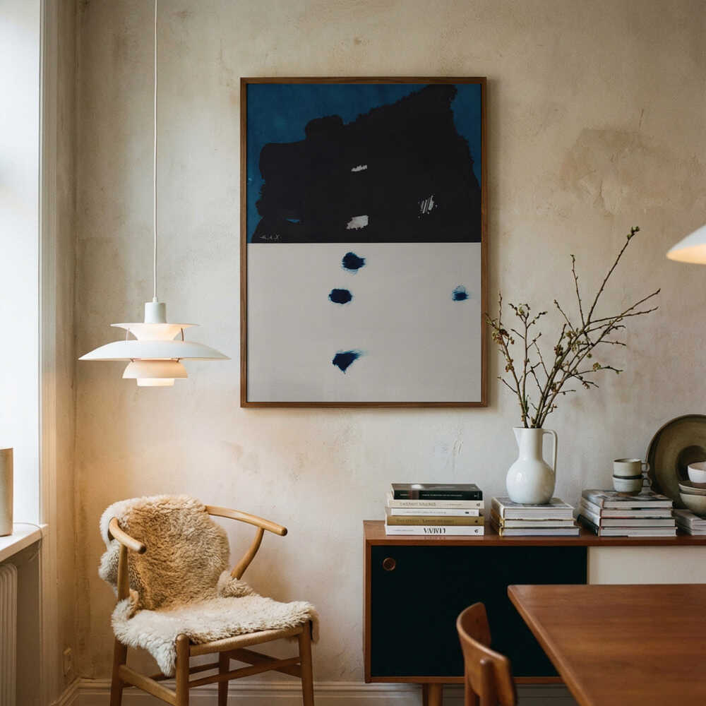 Abstrakt i indigobläck Poster