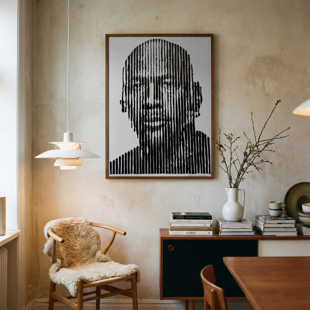 Jordan i abstrakt linjekonst Poster