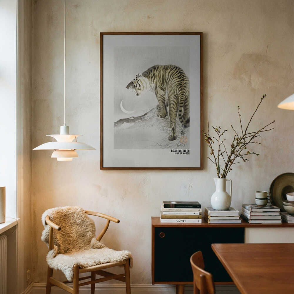 Roaring Tiger Art Poster