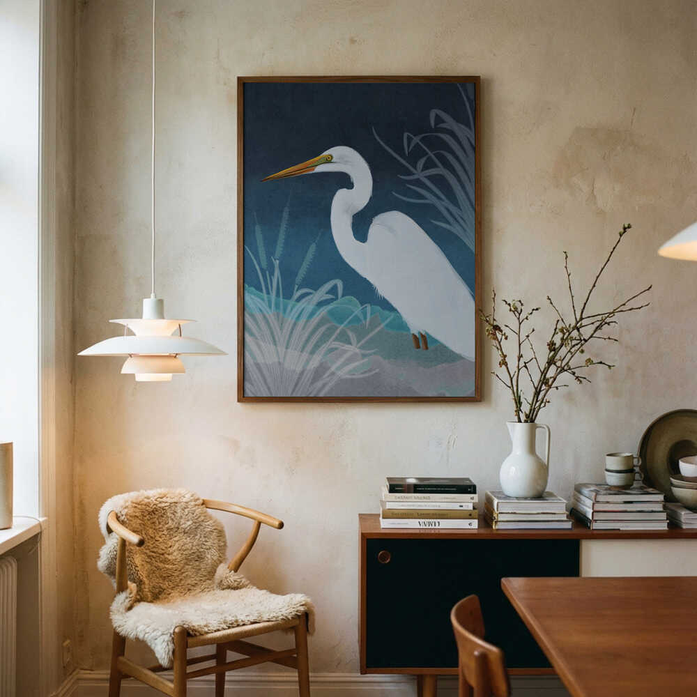 Egret Copy Poster