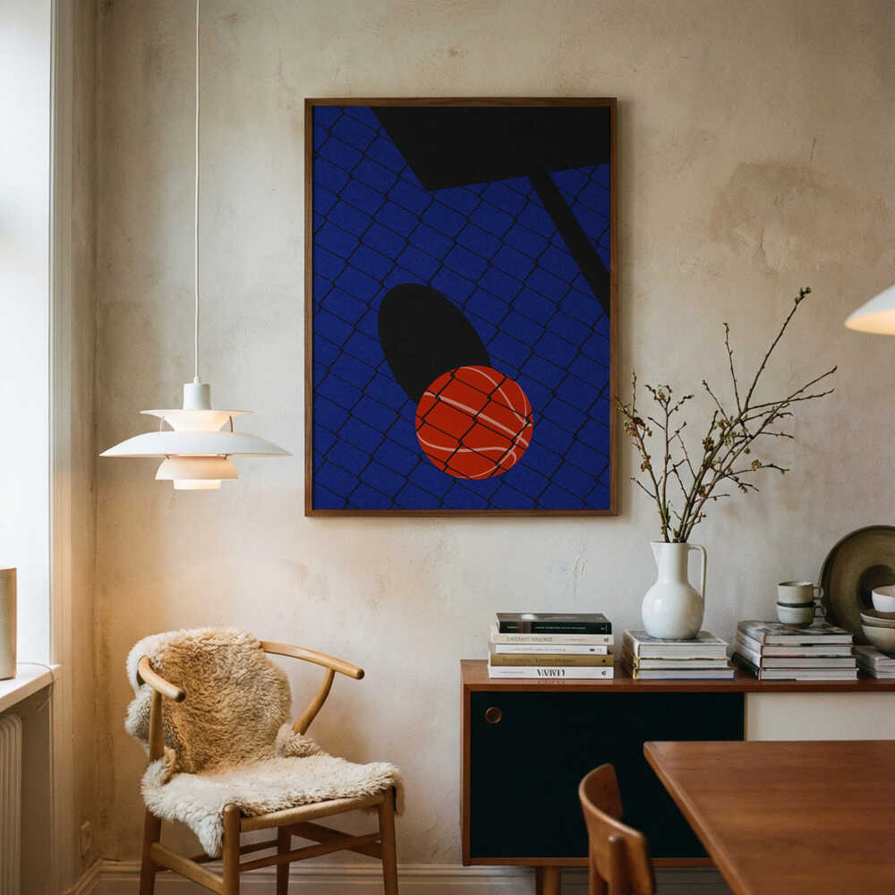 Basketplan på bakgården Poster