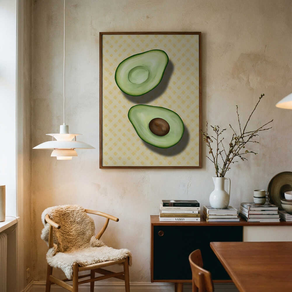 Färska avokadohalvor Poster
