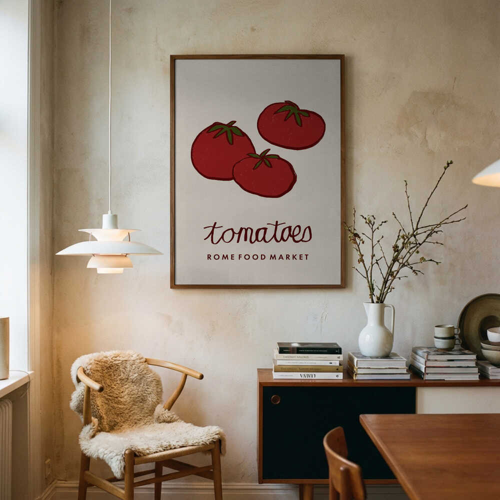 Friske Markeds-tomater Plakat